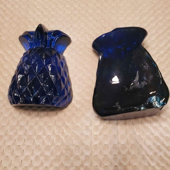 Blenko sapphire blue bookends - Picture 2 of 3